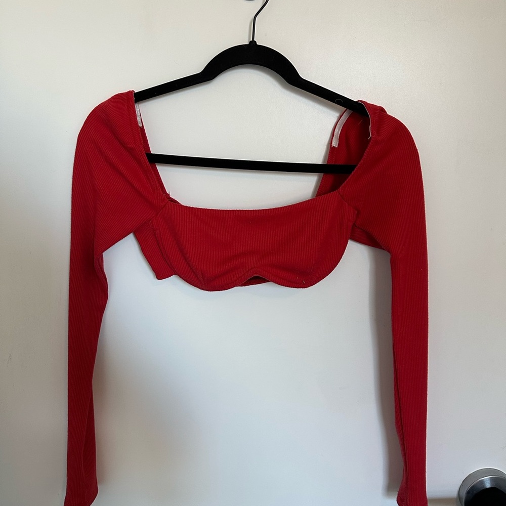 Princess Polly cropped long sleeve going out top